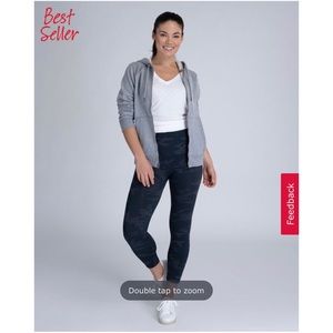 Spanx cropped seamless leggings black camo